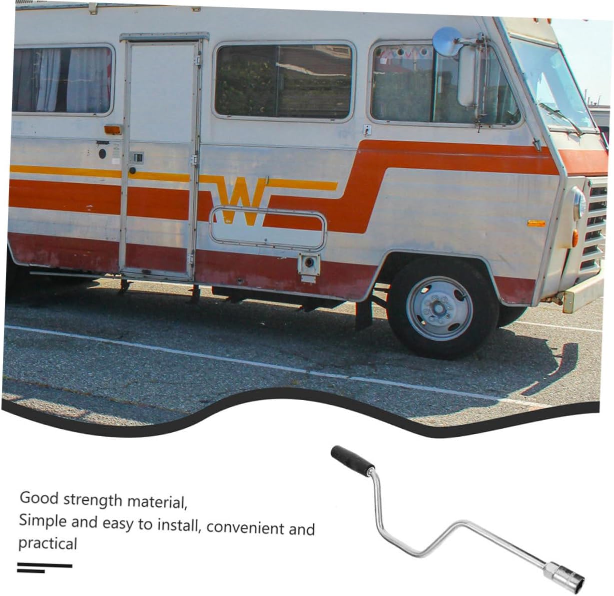 Heavy Duty 60cm Crank Handle Trailer Jack for Rv Stabilizer Camper Accessory Compatible with Pop up Trailer and Truck Camper