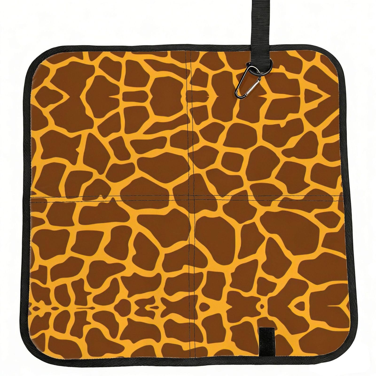 DEXNEL Giraffe Print Print Foldable Seat Cushion Portable Stadium Pad Waterproof Outdoor Camping Mat 15.8 X 15.8 Inches