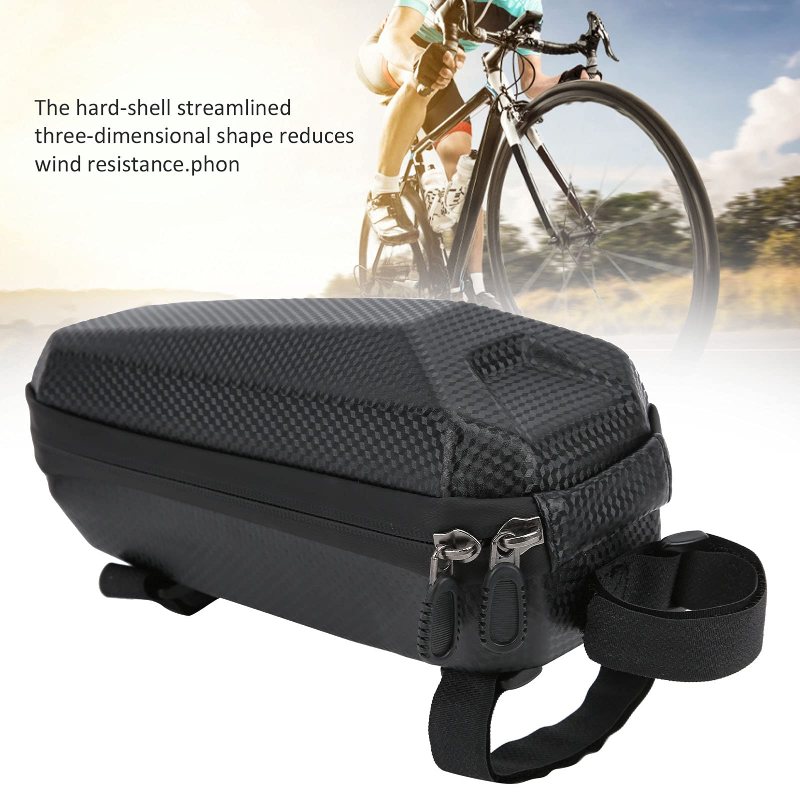 Amazon | 防水ハードシェル自転車フロントフレームバッグ