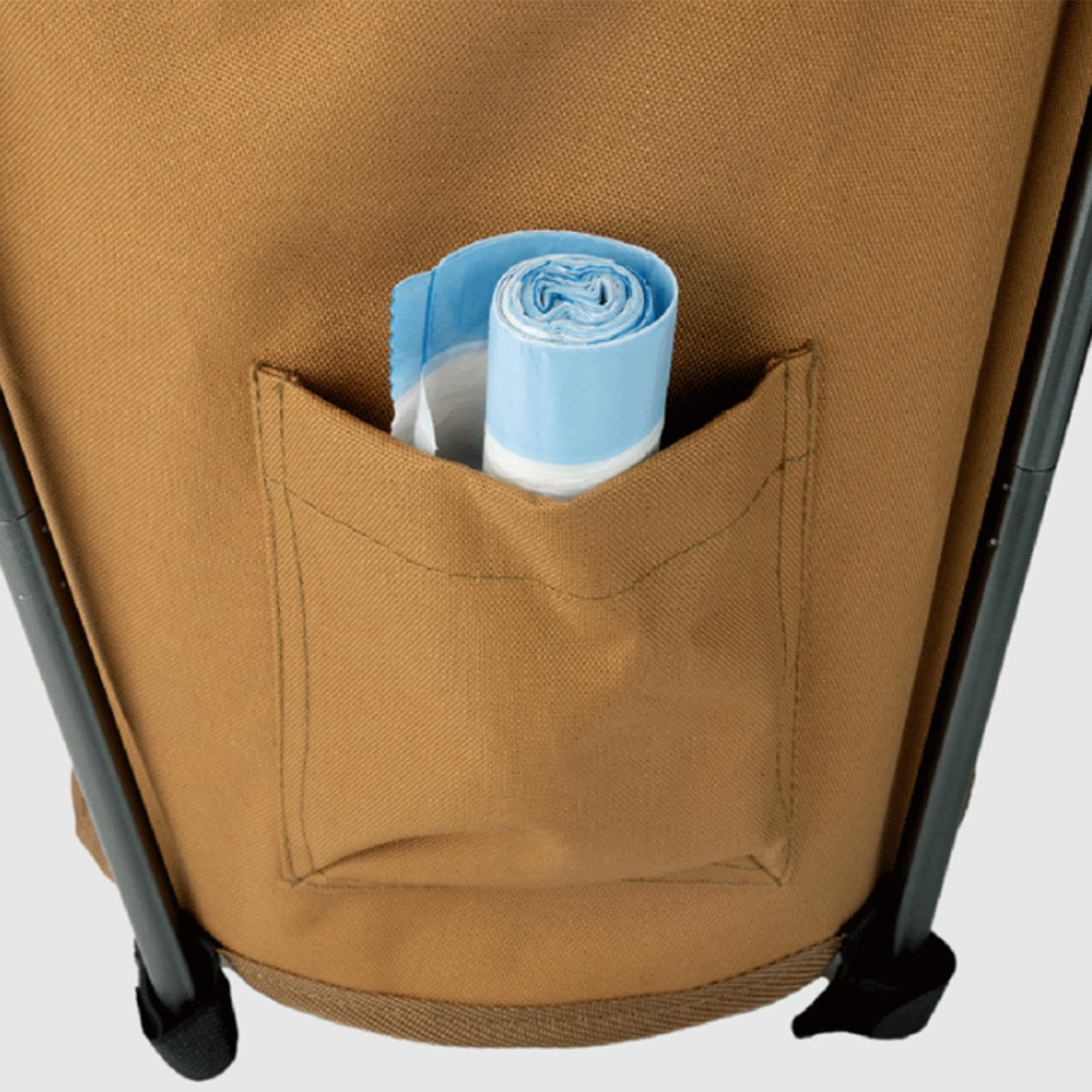 Pattumiera Camping Bidone Spazzatura Cestino Immondizia Contenitore Pieghevole Supporto Robusto Alluminio PVC Poliestere Capacità 20L Adatta per, Verde