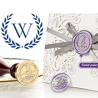 Vista 11 de Regalos vintage personalizados sello de cera en relieve monograma boda guardar la fecha sello personalizado tarjeta de boda nombre sello