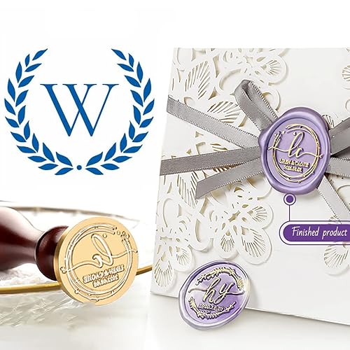 Miniatura 11 de Regalos vintage personalizados sello de cera en relieve monograma boda guardar la fecha sello personalizado tarjeta de boda nombre sello