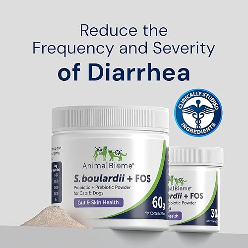 Miniatura 6 de AnimalBiome S boulardii + FOS para gatos y perros probióticos prebióticos - 1.06 oz