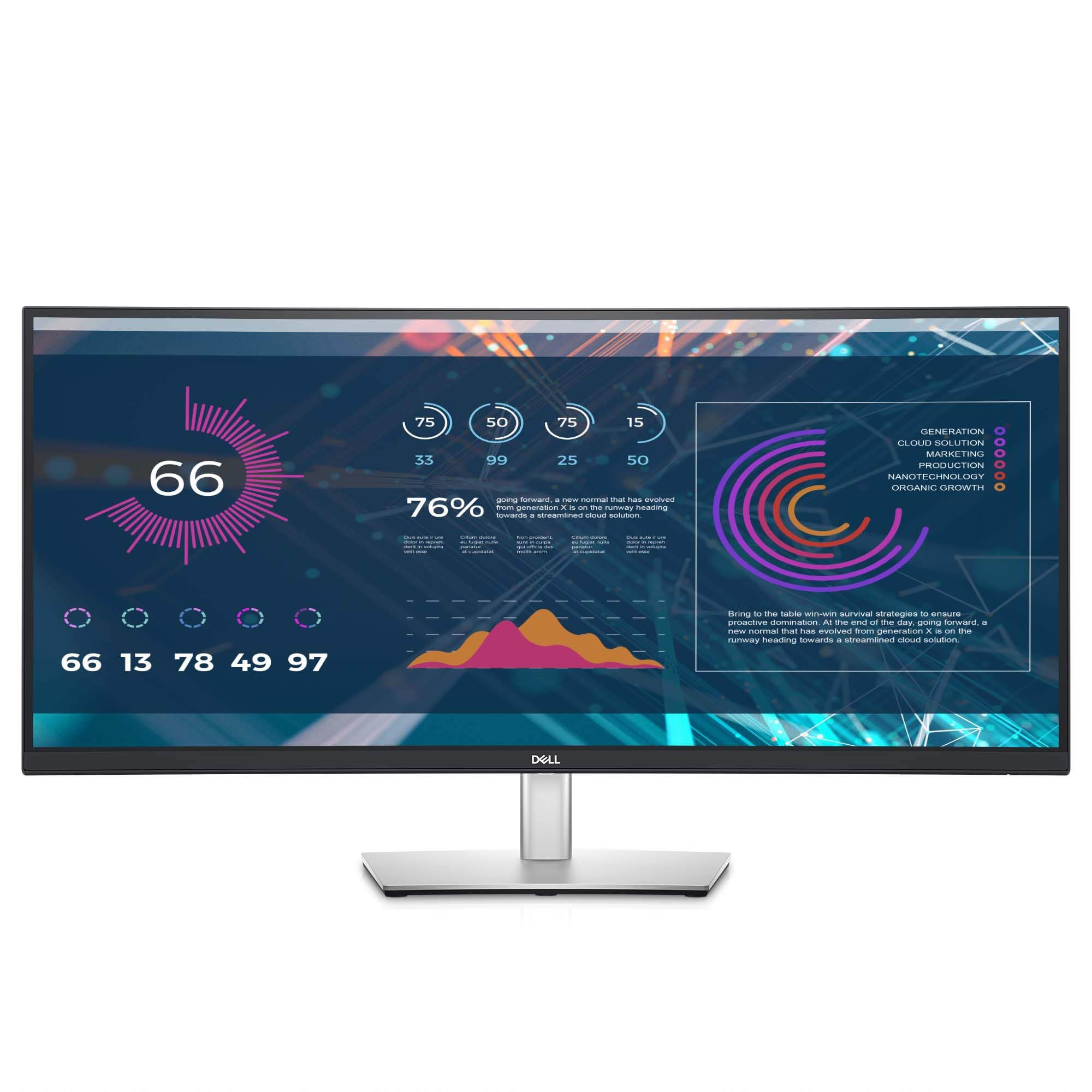 Dell P3421W 34 Zoll Curved Monitor IPS 3440x1440 HDMI DP USB-C PiP HDCP2.3 5ms