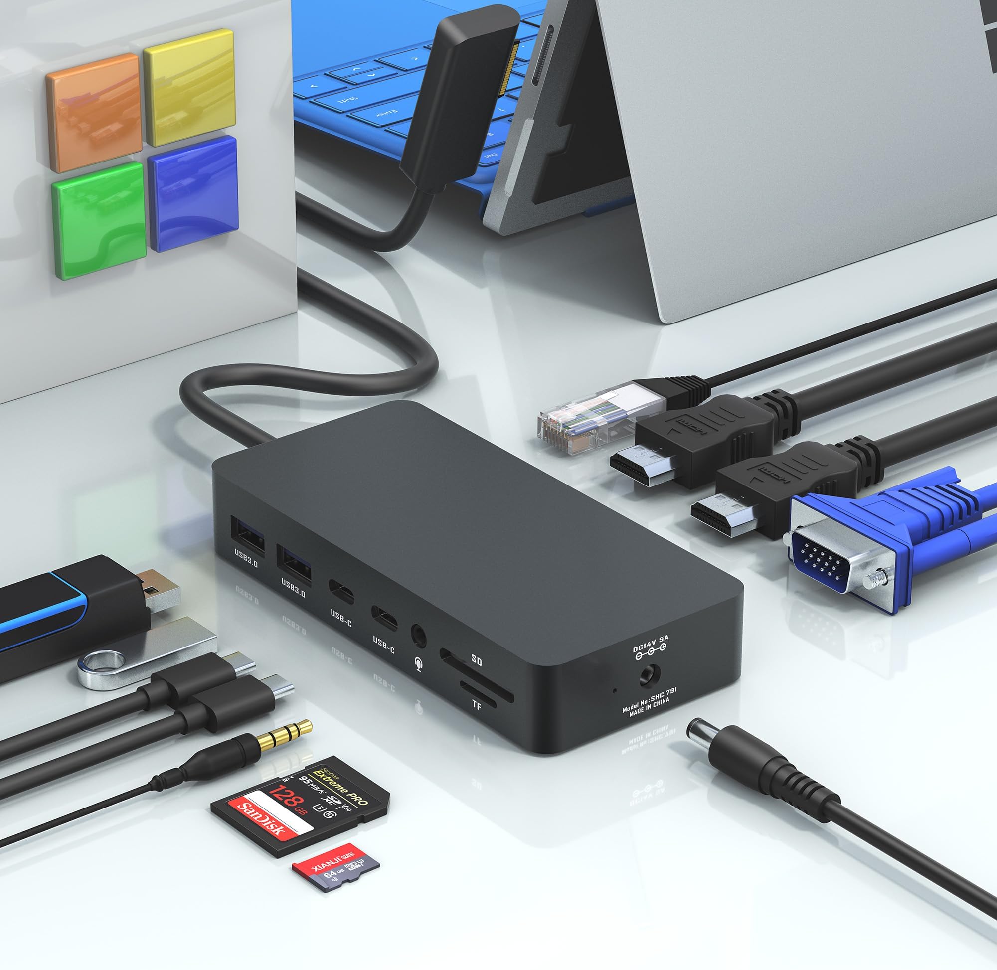 Surface Pro Docking Station Microsoft Surface Dock With Triple