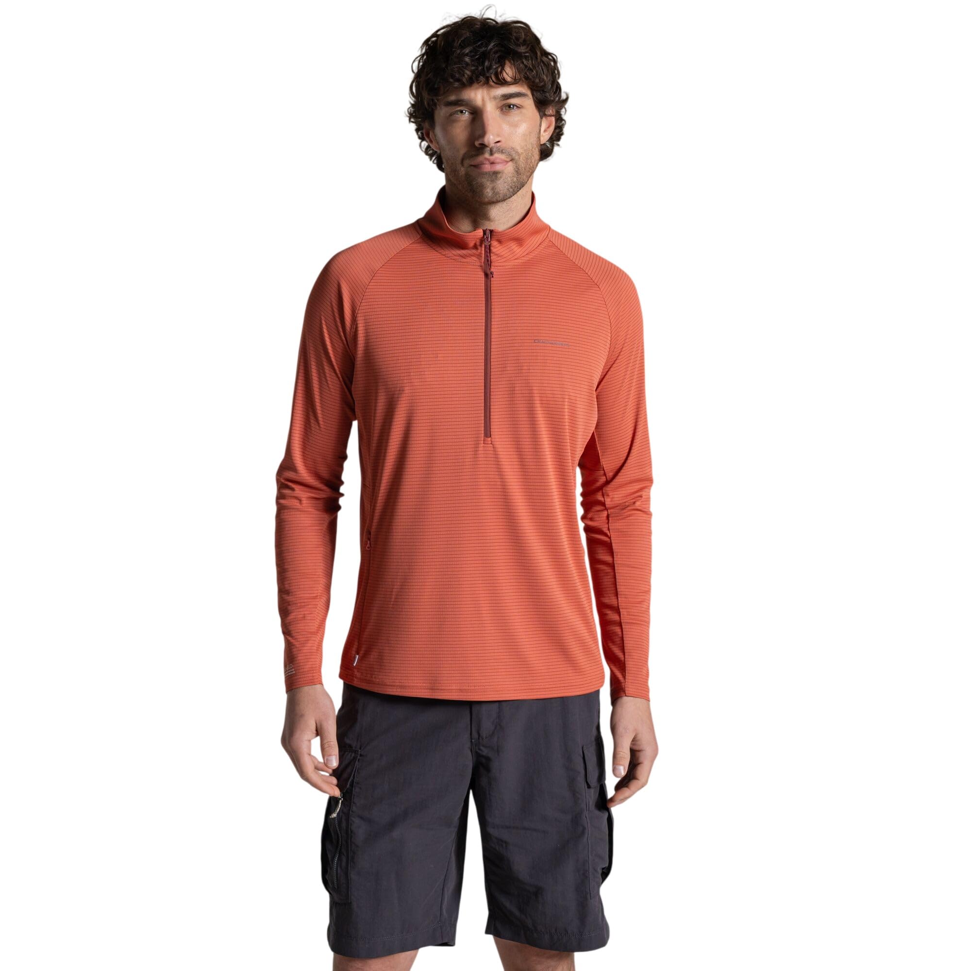 Craghoppers Men's Sahara Nosilife Solarshield+ Half Zip Fleece - Dark - L