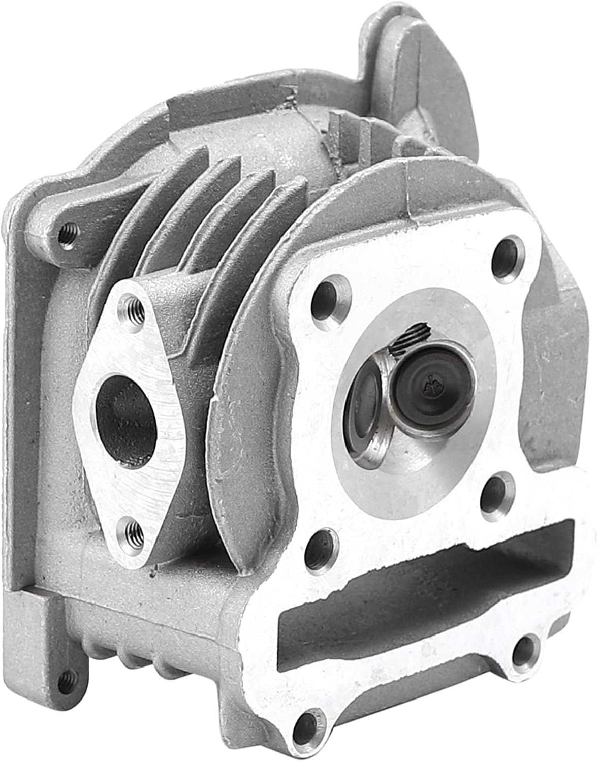 Mokuo GY6 47mm/1.85" Cylinder Head Assy with 69mm Valves in Aluminum Alloy Material,Fit for Chinese Scooter Moped ATV Go Kart 4-Stroke 139QMA 139QMB GY6 80cc Engine,Non EGR Type