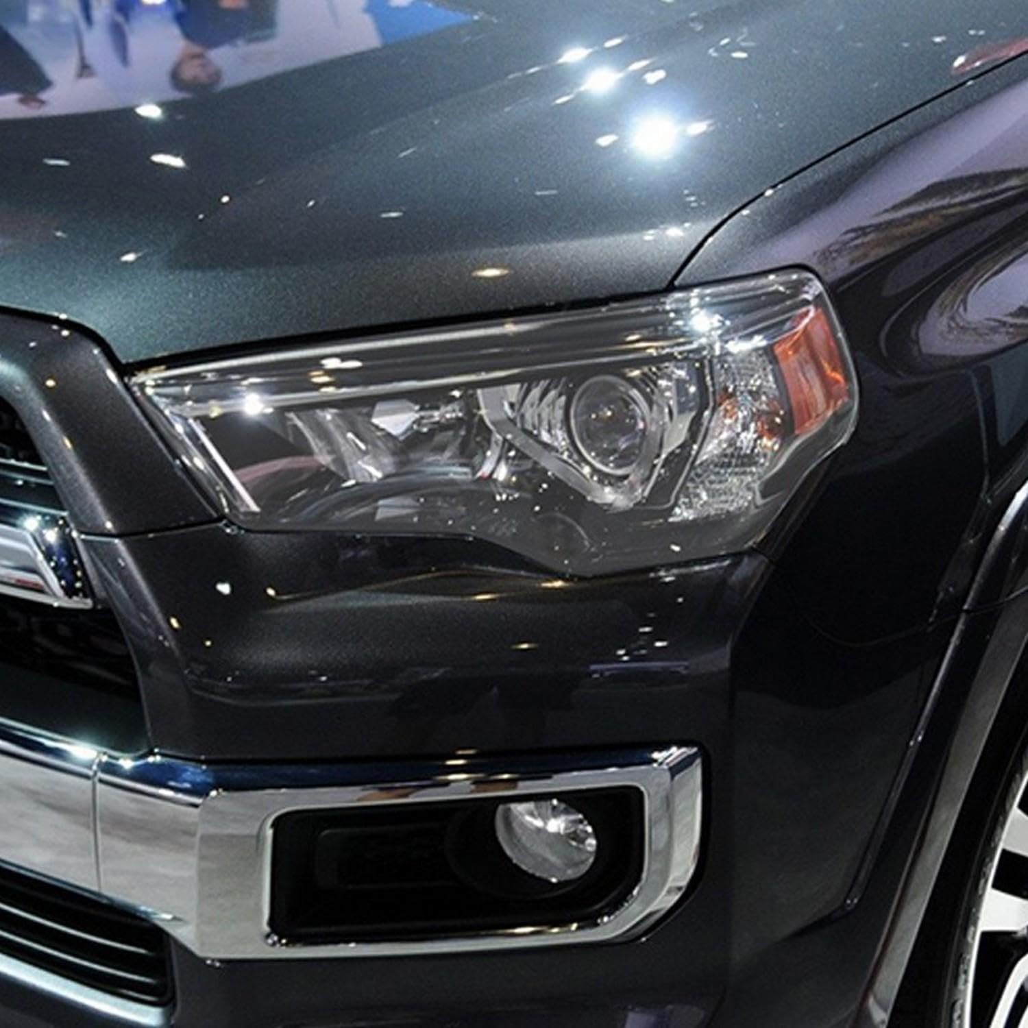 JCAKES 2 Pcs Car Headlight Protective Film Headlamp Restoration Transparent Black TPU Sticker ，for Toyota 4Runner 2014-2020 Accessories