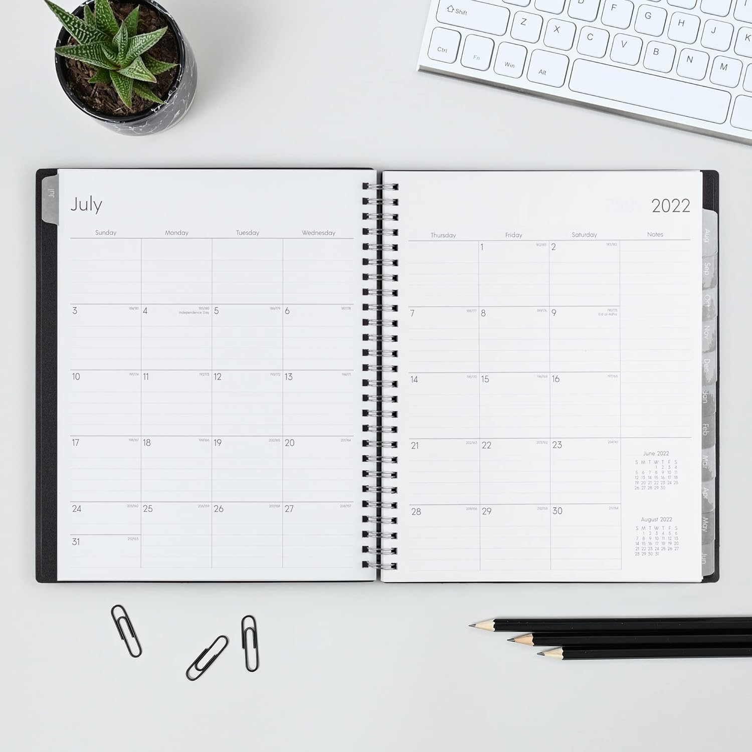 Blue Sky 2022-2023 Academic Year Weekly & Monthly Planner, 8.5" x 11", Flexible Cover, Wirebound, Enterprise (130609-A23) : Everything Else