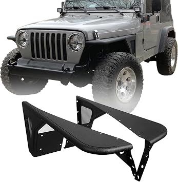 u-Box TJ Front Fender Flare Mud Guard Texture Steel for Jeep Wrangler TJ & TJ Unlimited 1997-2006