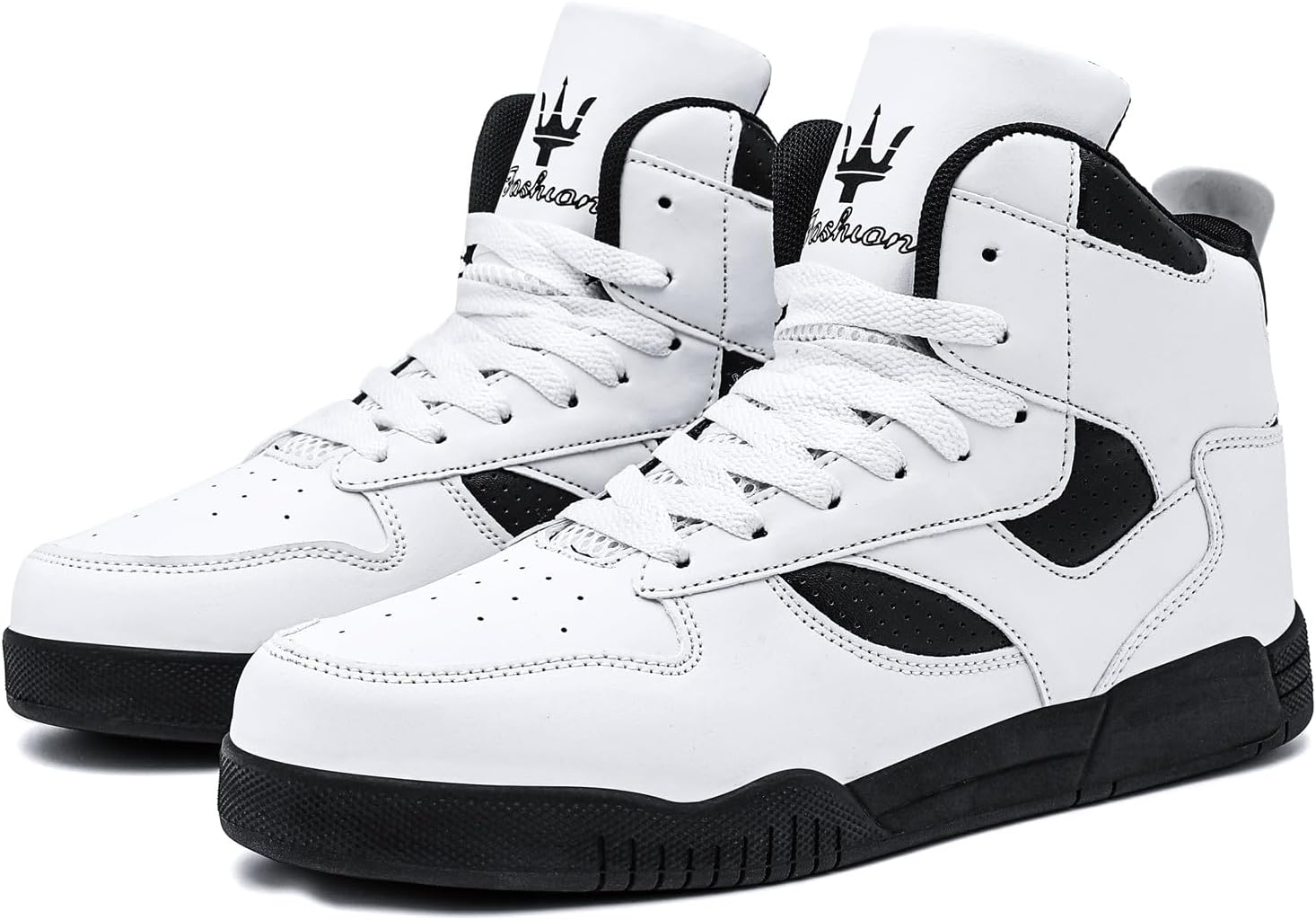 SUPERWALK Men's Fashion High Top Sneakers Casual Walking Shoes (White, Adult, Men, 11, Numeric, US Footwear Size System, Medium) - Image 6