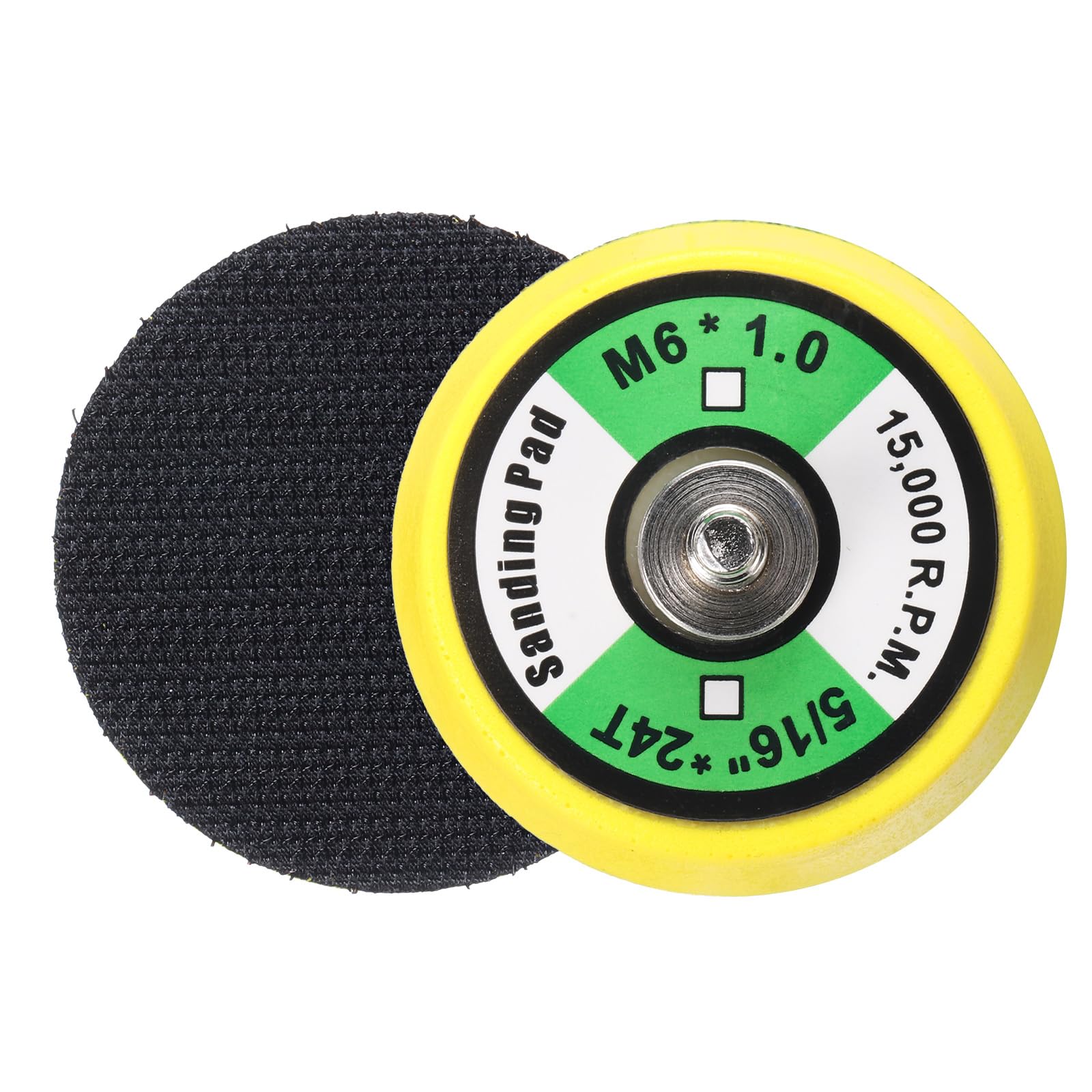 Sourcingmap 2 Inch Hook and Loop Backing Sanding Pads with M6*1mm Thread for Diamond Sanding Finishing Polishing Buffing Pads