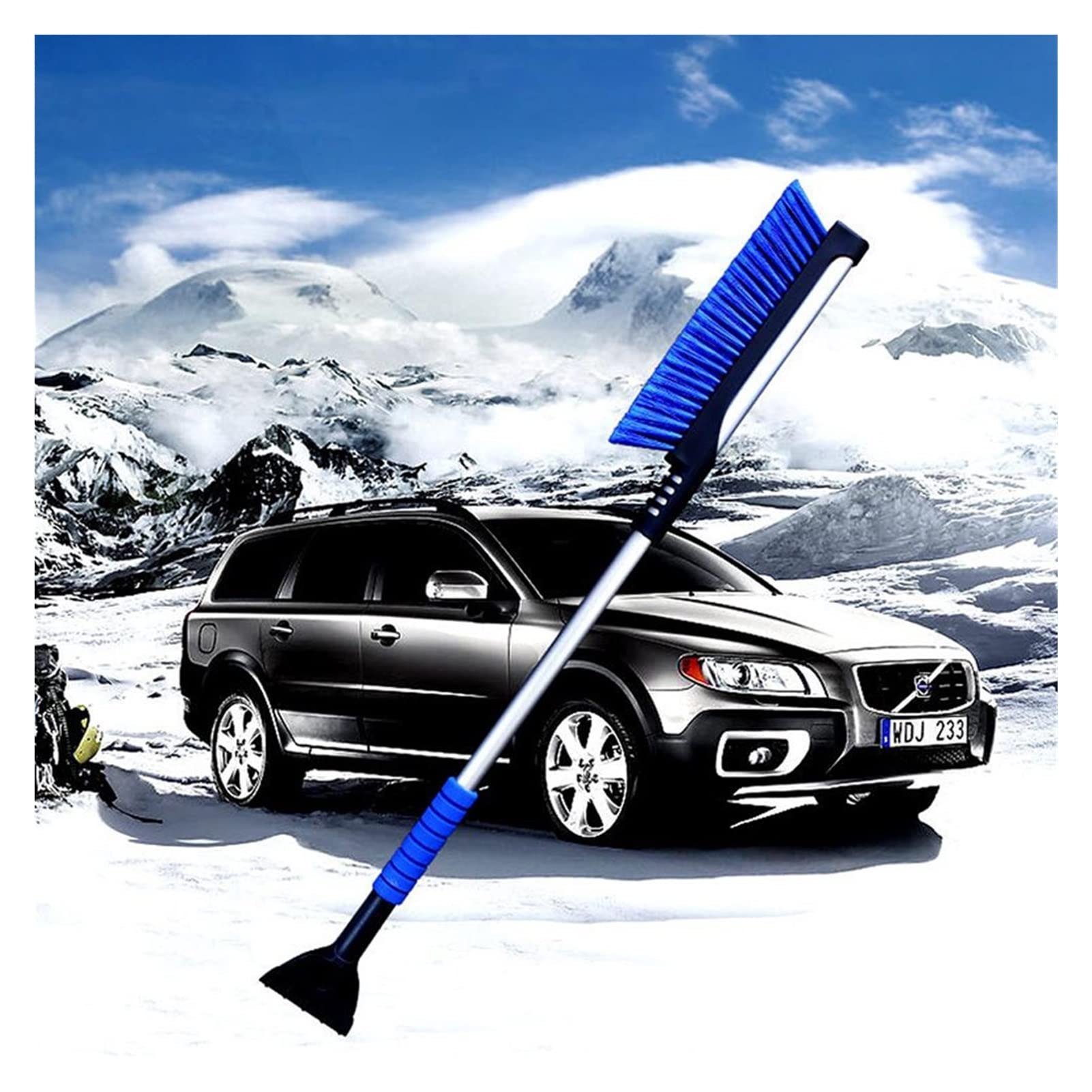 Spazzola da Neve per Parabrezza Spazzola da Neve 2 in 1 Spazzola da Neve Retrattile Trituratore di Ghiaccio Strumenti per Parabrezza Auto Durevole Veicolo Invernale Multifunzione