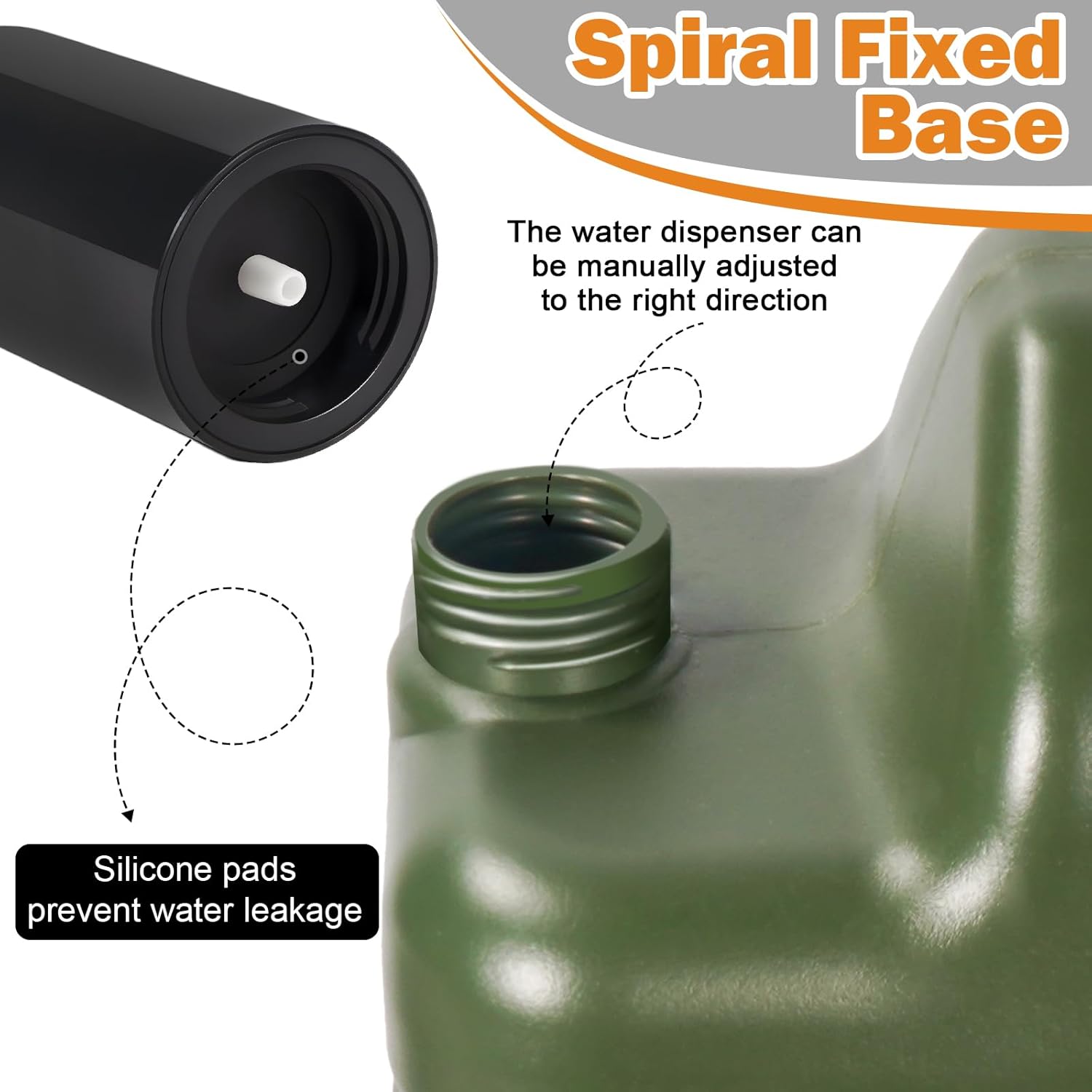 5 Gallon Water Jug with Electric Water Dispenser 2000mAh Automatic Type-C Rechargeable Water Pump BPA Free Camping Water Container Tank No Leakage - Image 4