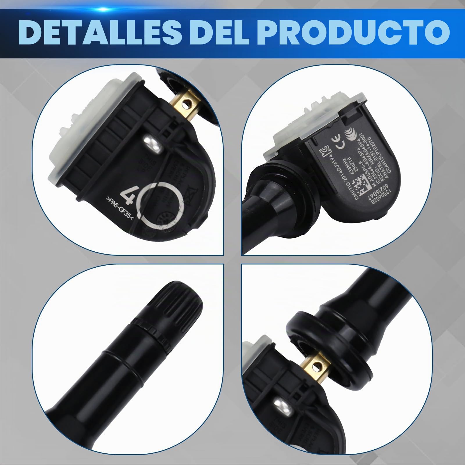 Sensor de Presión de Neumáticos Compatible con O-pel Adam Astra J K Corsa D RDKS TPMS Compatible con Corsa E Insignia B Meriva B Zafira C Astra MK VIl 7 Cadillac XT4 Chevrolet Equinox 13506028
