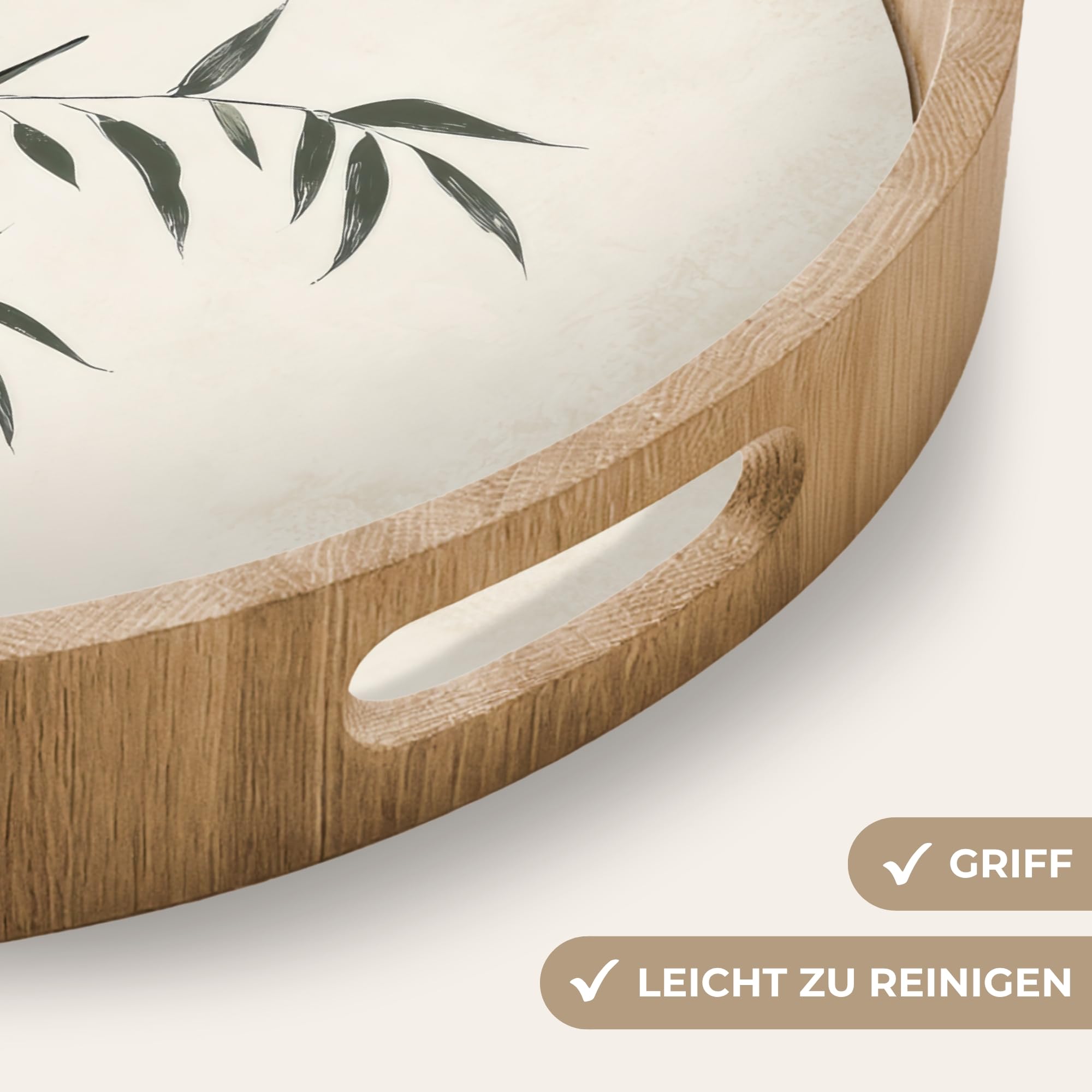 Tablett Serviertablett Kaffeetablett Servierplatte Eiche