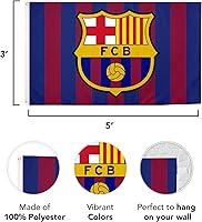 Vista 4 de Bandera de FC Barcelona de Desert Cactus Barça Barca Fútbol Fútbol 100% Poliéster para Interior y Exterior 3x5 pies (Bandera D)