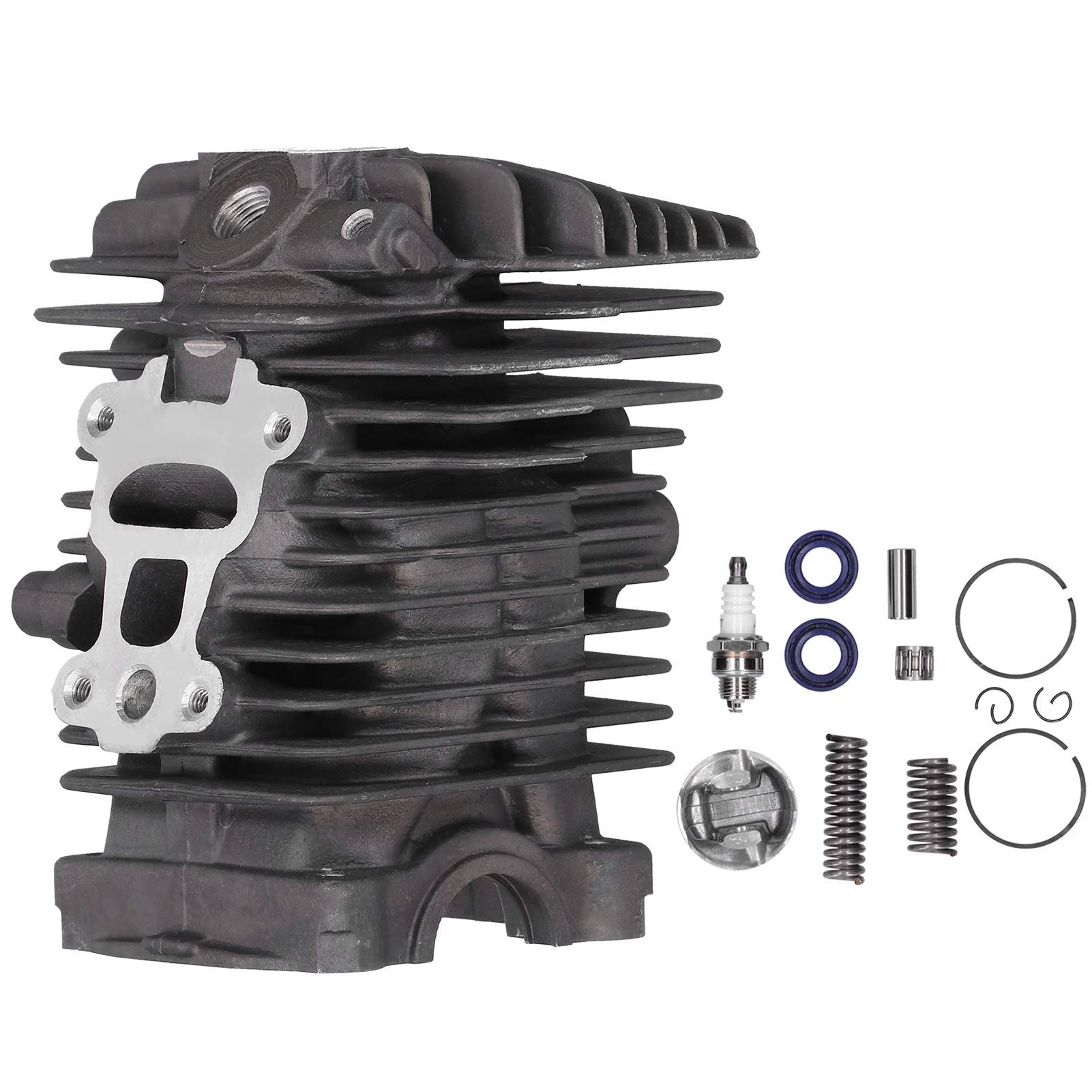 Fdit Herramientas de jardín Resistentes al Desgaste Kit de pistón de Cilindro de 40 mm Apto para Piezas de Repuesto de Motosierra Stihl MS211 MS 211C MS211C
