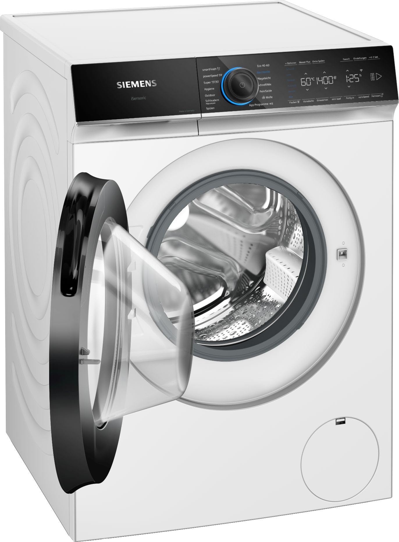 Siemens iQ700 Smarte Waschmaschine 9 kg 1400 UpM WG44B20Z0 | Home Connect App Steuerung von überall, Knitterschutz dank smartFinish, leiser bürstenloser iQdrive Motor