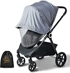 Orzbow Baby Mosquito Net for Stroller, Universal Fit, Breathable, Black | Tear-Resistant Mesh, Insect Barrier w/Travel Bag for Stroller, Car Seat, Bassinet, Cradle, Mini Cribs, Baby Summer Essential