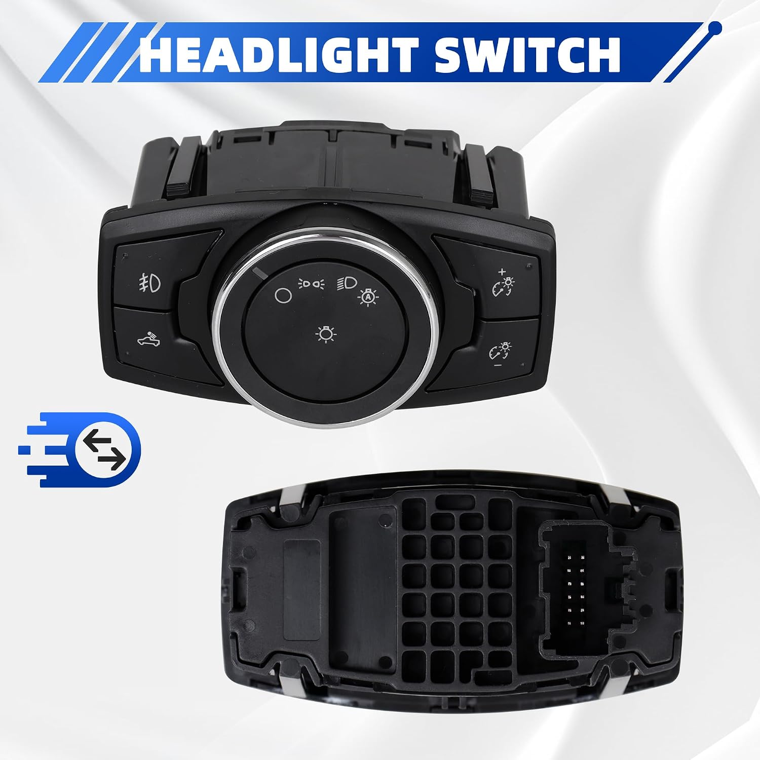 Headlight Switch FL3Z-11654-BA Headlamp Dimmer Switch with Fog Light Compatible with Ford F150 2015-2020, F250 F350 F450 F550 Super Duty 2017-2022