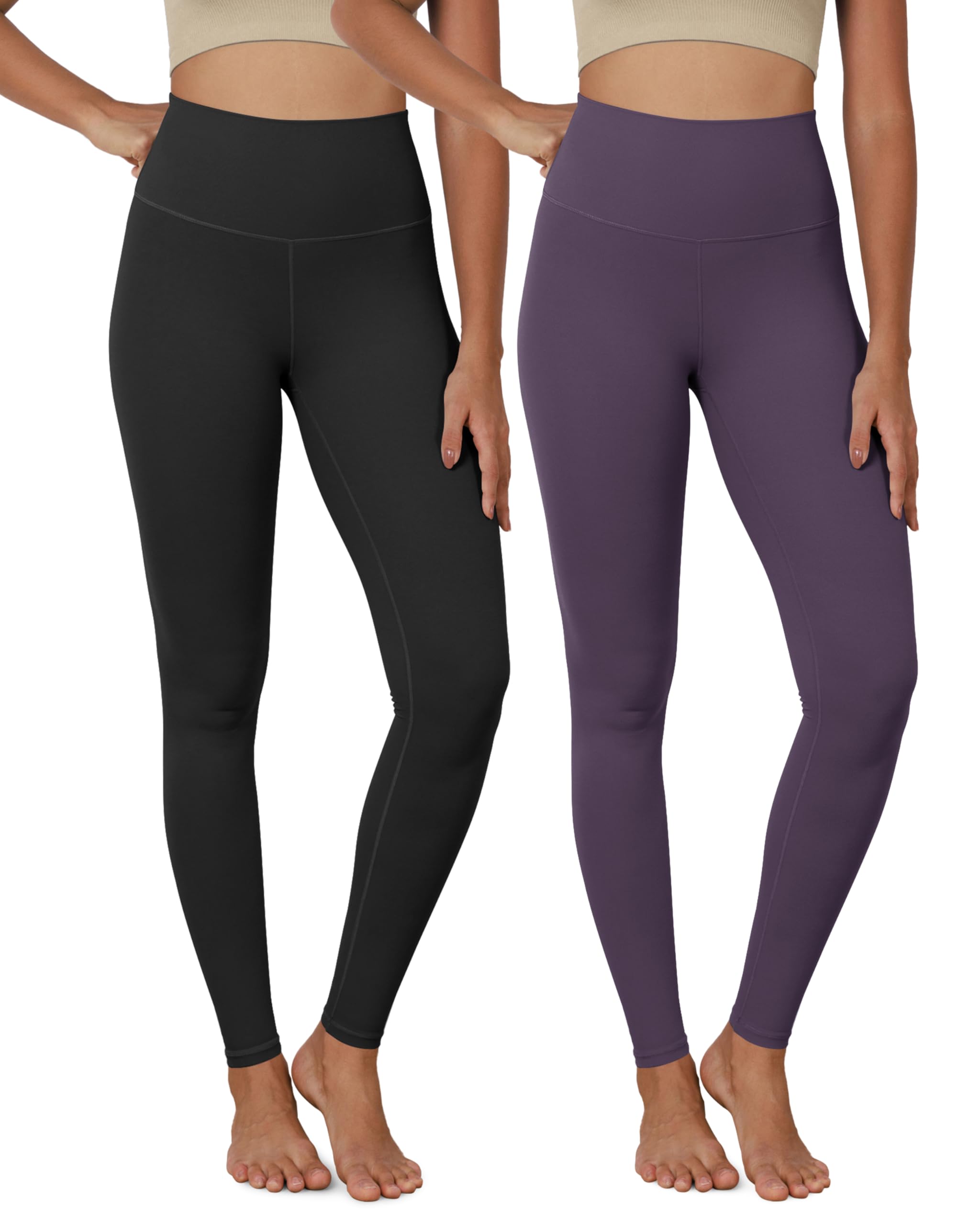 ODODOS 2-Pack Buttery Soft Lounge Yoga Leggings for Women 23" / 25" /28" High Waist Yoga Pants