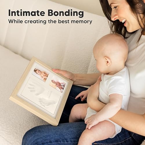 Miniatura 9 de KeaBabies Kit de manos y huellas para bebé, kit de huellas de arcilla de secado rápido, patas de mascotas, marco de fotos de recuerdo para niños y