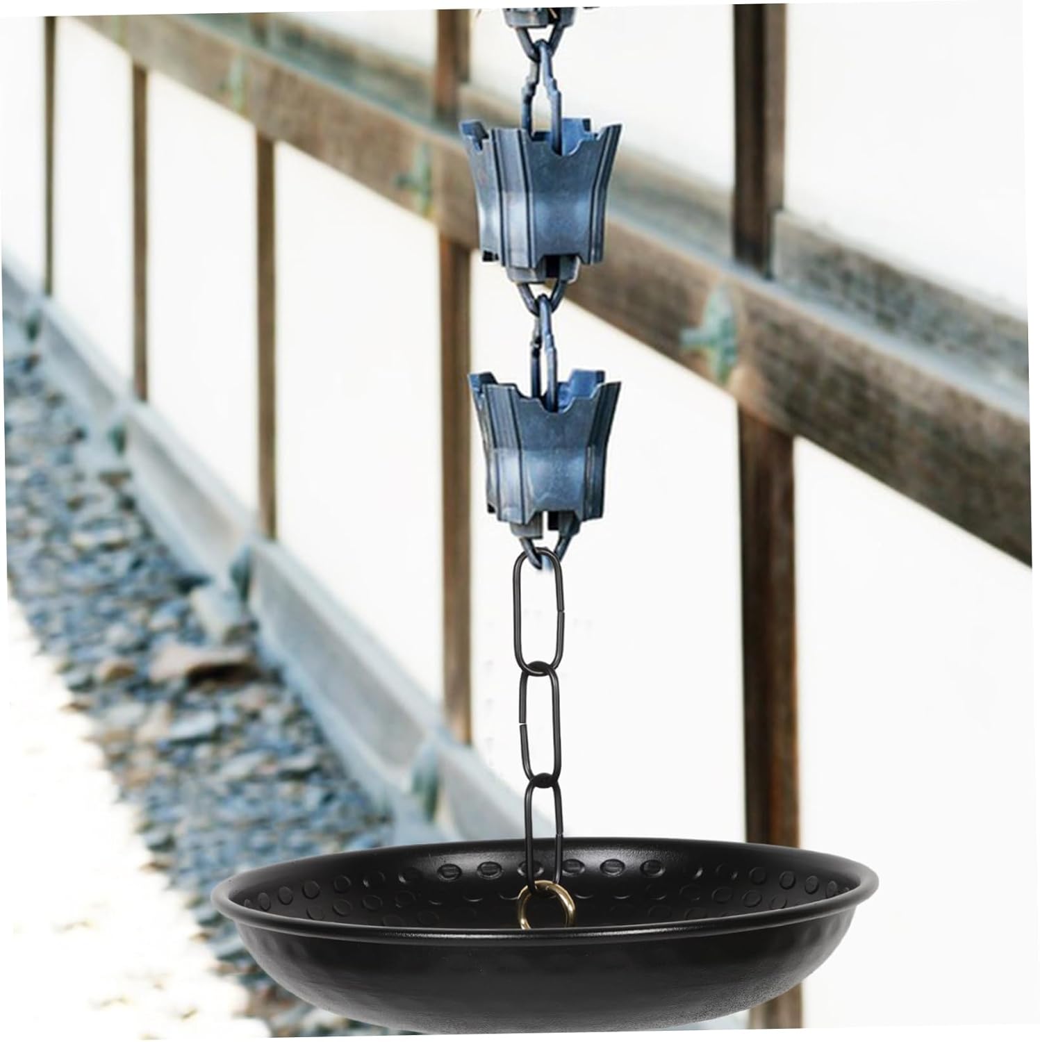BESPORTBLE Rain Chain for Outside Rain Cups Chain Metal Water Barrels Gutter Holder
