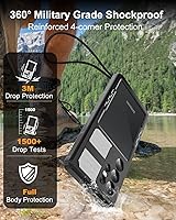 Vista 4 de Funda impermeable para Samsung Galaxy S23 Ultra, IP68 bajo el agua, a prueba de golpes militares de 12 pies, a prueba de polvo, pantalla y protector