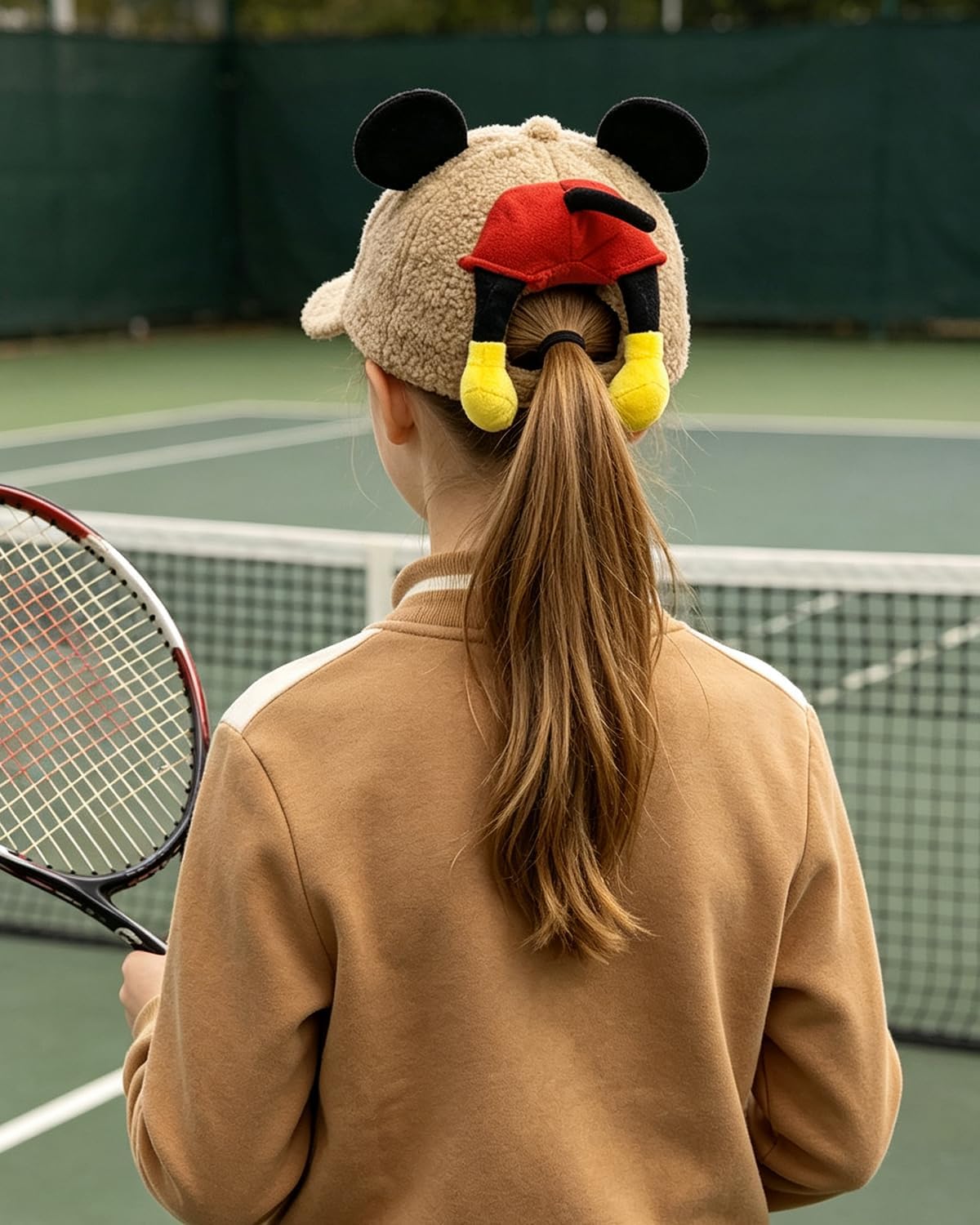 Cartoon 3D Mouse Ears Legs Baseball Hat Plush Peaked Cap