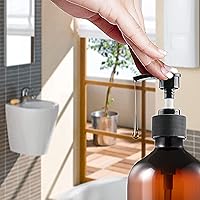 Vista 12 de 12 Pack Shampoo and Conditioner Dispenser Bottles, 8 Pack 22 Oz and 4 Pack 8 Oz Refillable Square Plastic Pump Bottles, Shower Soap Dispenser for