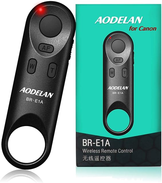 AODELAN Wireless Remote Control BR-E1A Shutter Release for Canon R3 M50 EOS R RP R5 R5C R6 M6 Mark II 6D Mark II 800D Rebel SL2 T7i PowerShot G5X Mark II G7X Mark III SX70 HS; Replaces Canon BR-E1