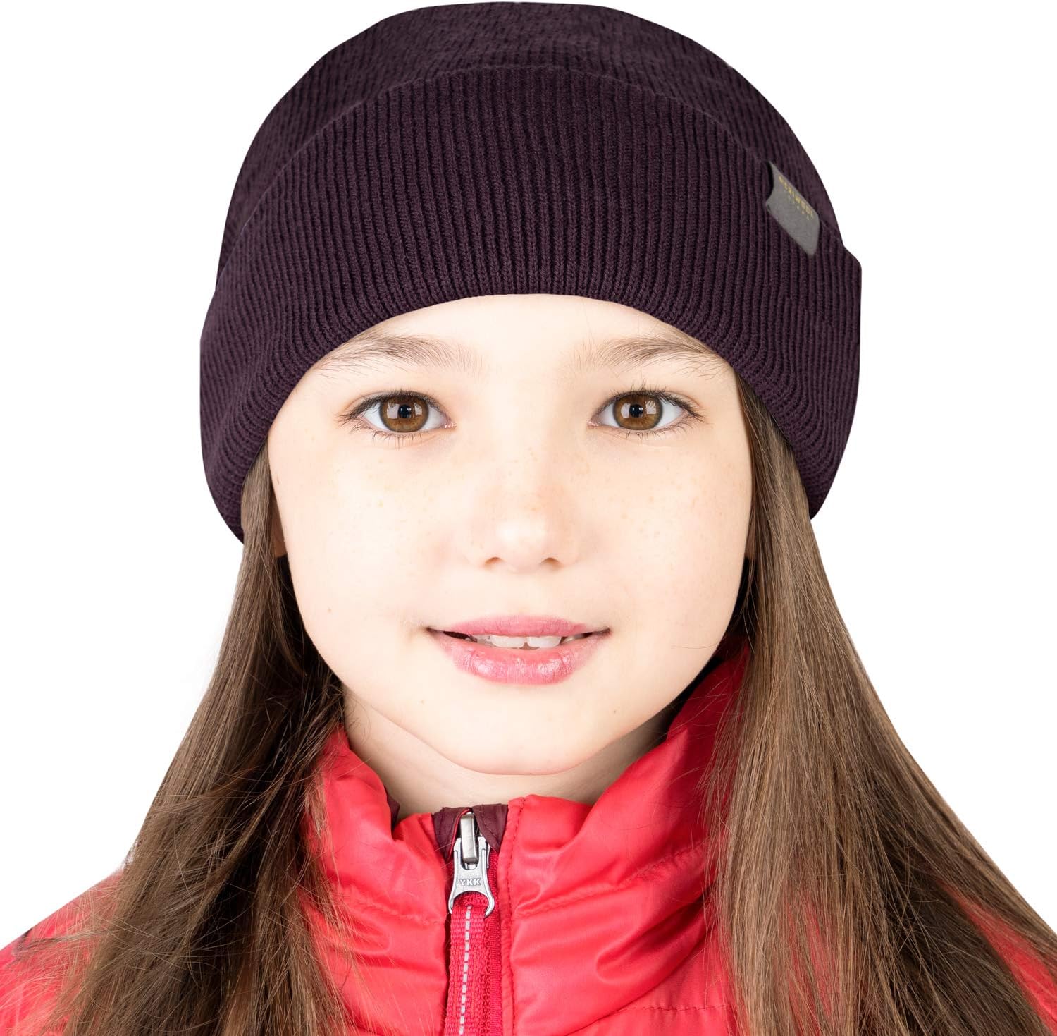 MERIWOOL Kids’ Beanie - Merino Wool Ribbed Knit Winter Hat for Boys and Girls - Image 2