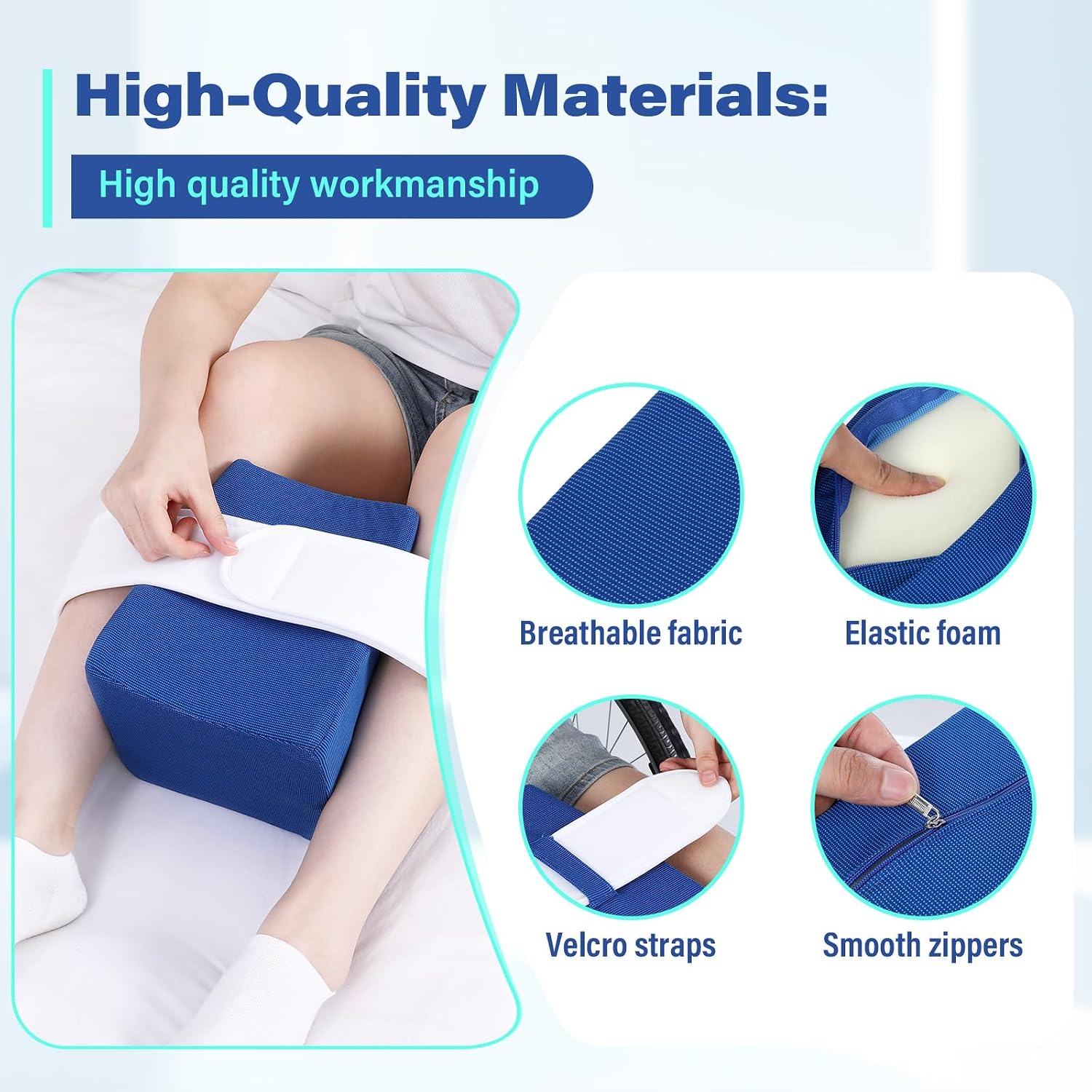 TYYIHUA Abduction Wedge Knee Separator - Hip Abduction Pillow for Leg Support and Prevention of Dislocation - Wheelchair Knee Position Pillow for Hip Surgery Recovery