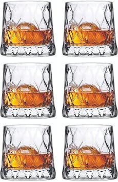 Pasabahce Leafy Old Fashioned Glasses 11.25oz / 320ml, P420194-00000-B01006, Pack of 6