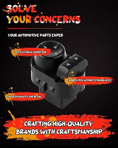 Miniatura 2 de Interruptor de espejo eléctrico de repuesto para Chevy Silverado 1500 2007-2014 Chevy Silverado 2500 HD 2007-2013 GMC Sierra 1500 2007-2014 GMC