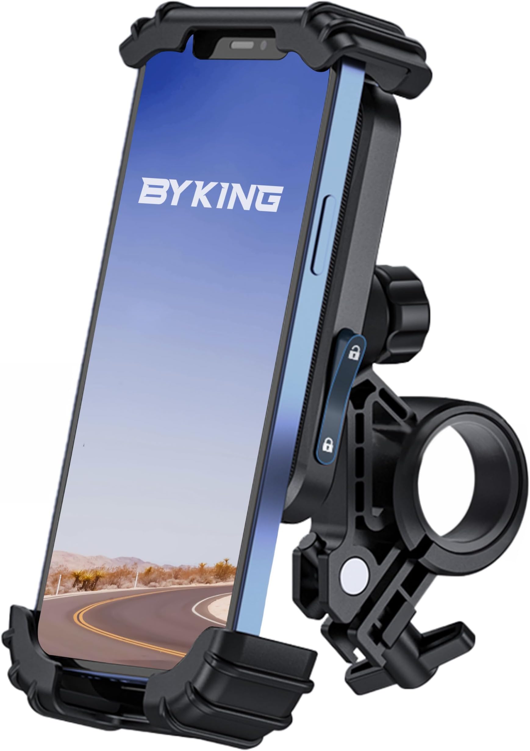 Bicycle Small Clamp Mount & Quick Grip Holder for iPhone 13 Pro (sku 58774)
