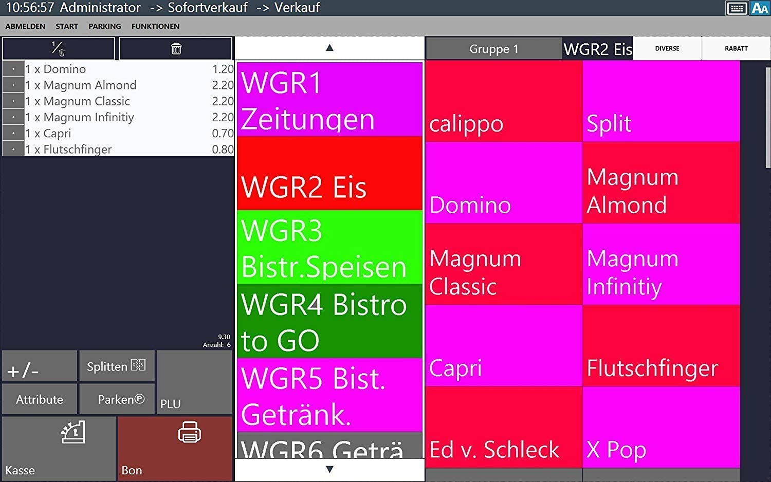 WIN Kassen-Software Blitzkasse Handel für Einzelhandel: Kiosk, Imbiss, Laden, DSFinV-K, TSE-Konform, ohne ABO