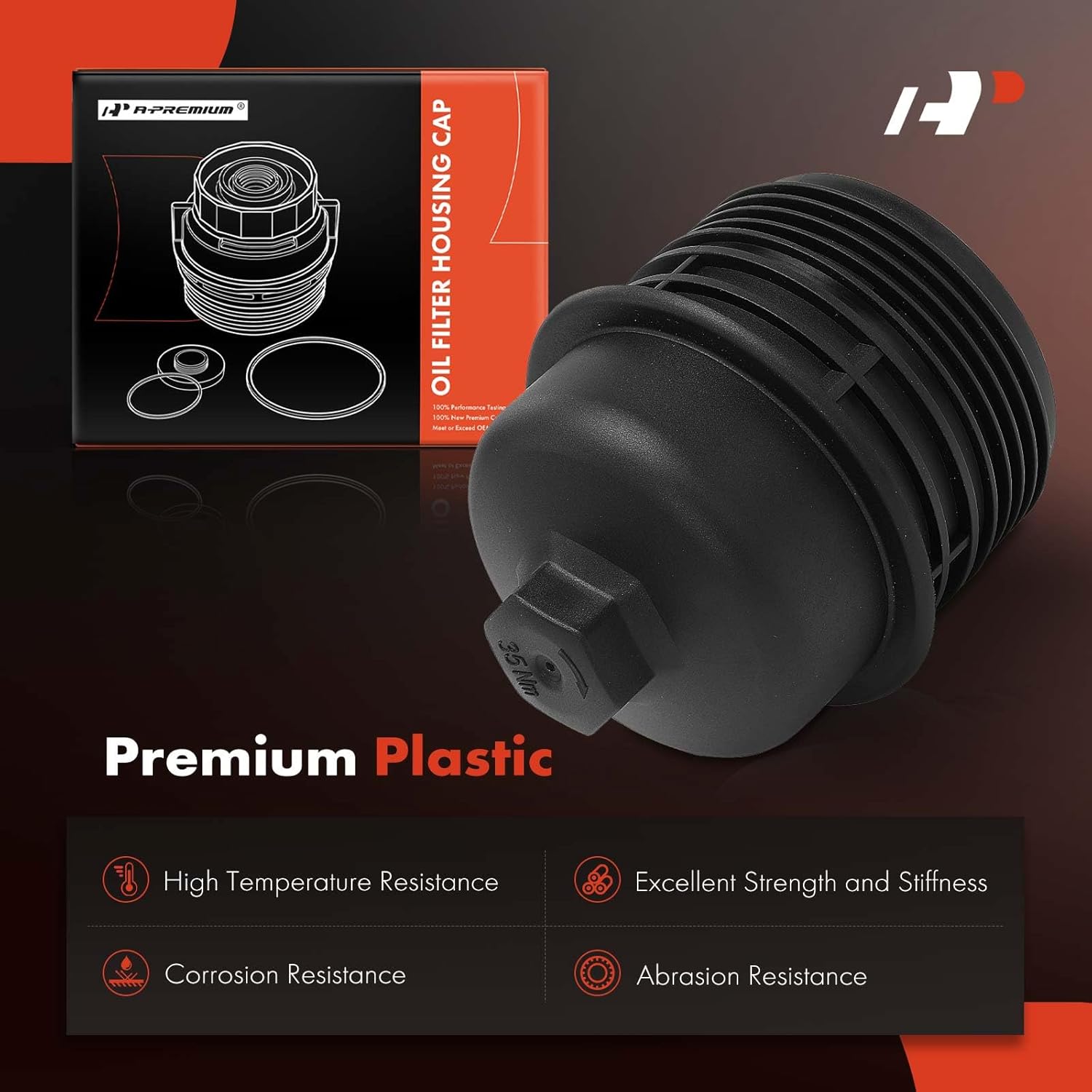 A-Premium Engine Oil Filter Housing Cap Compatible with Kia Sorento 2019-2020, Sedona 2019-2021, Telluride 2020-2023, Cadenza 2017-2020, K900 2016-2017 & Hyundai Genesis, Palisade & Genesis G80