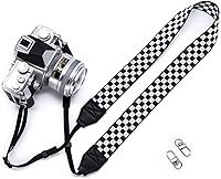 Sloyoe Adjustable Camera Strap for DSLR & Mirrorless Cameras - Lightweight Neck Shoulder Crossbody Strap 33-65"