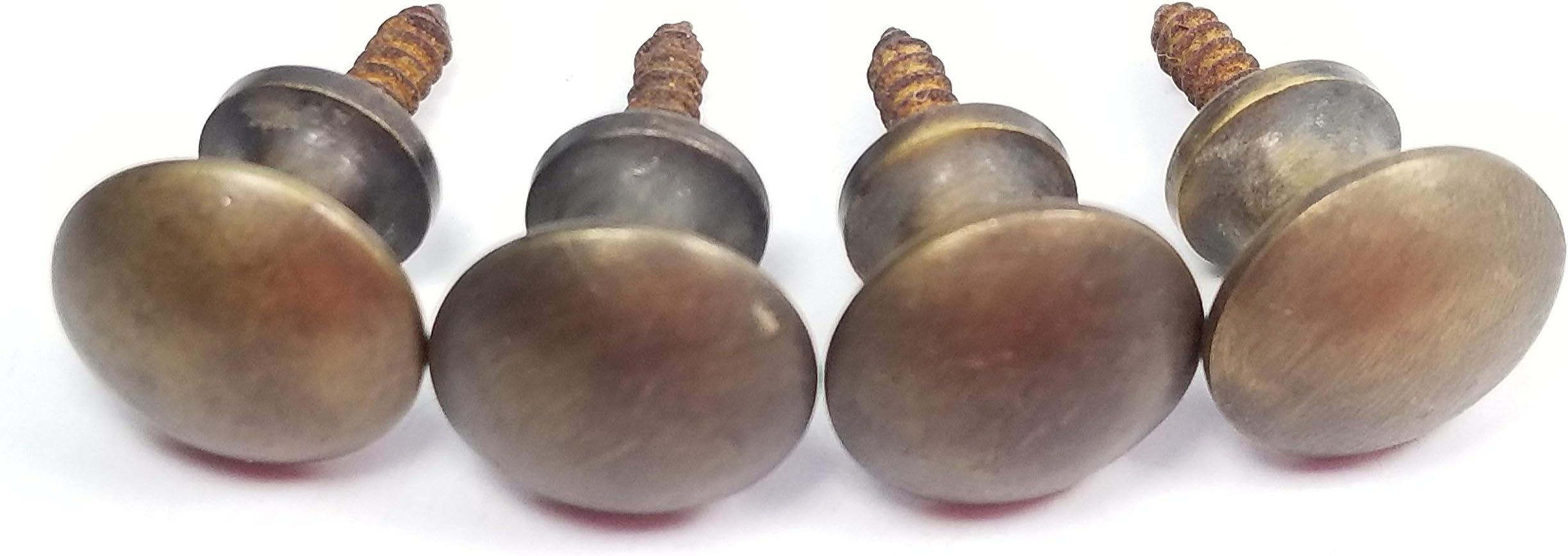 4 Vintage Style Solid Brass Barrister Bookcase Knobs 5/8" Dia. K2