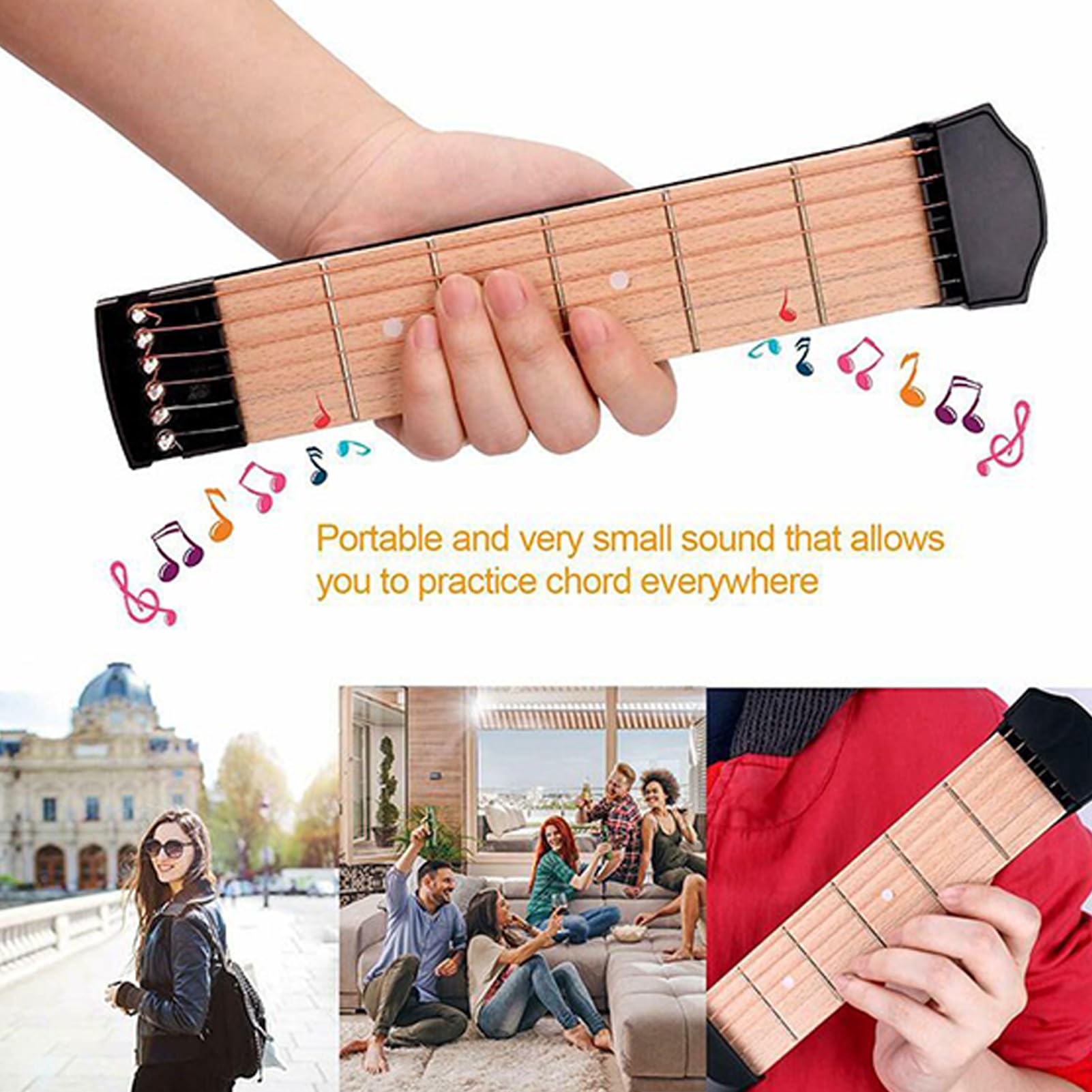 ギター Pocket Guitar Amazon.co.jp: Pocket Guitar | 6 Fret Handheld Musical Instrument