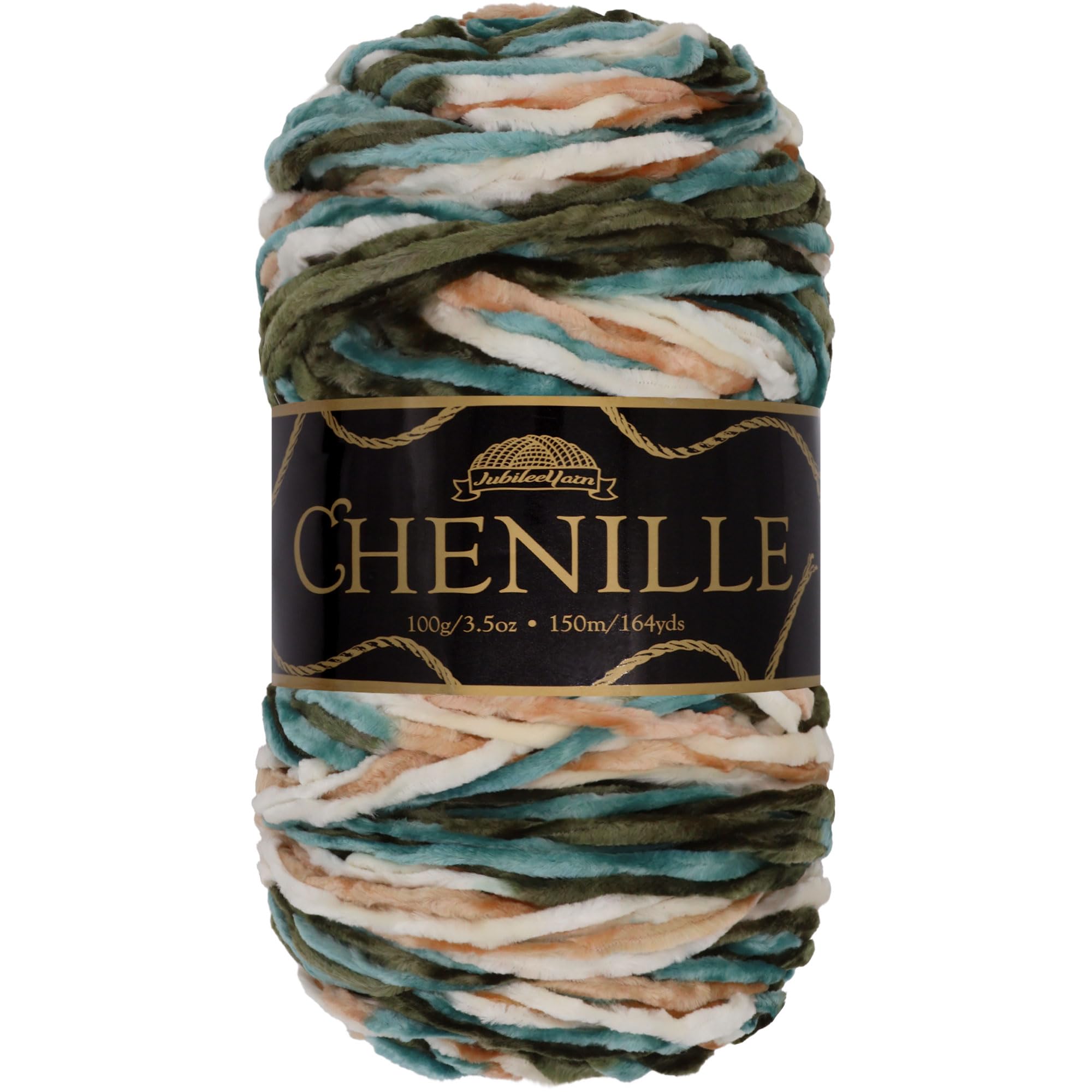 JubileeYarn Chenille Yarn - 100g/Skein Worsted Polyester - Arcadia - 1 Skein