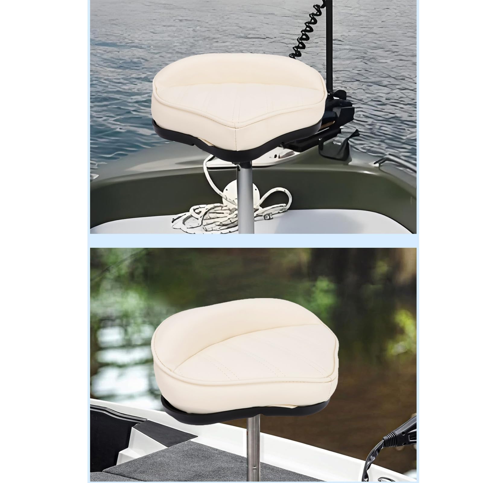 Sedile per Barca da Casting, Supporto Durevole e Confortevole per Bass Tracker Pro per la Pesca a Lunga Distanza, Sedia in Schiuma di Grado Marino per Bass Boat, Jon Boat, Barca