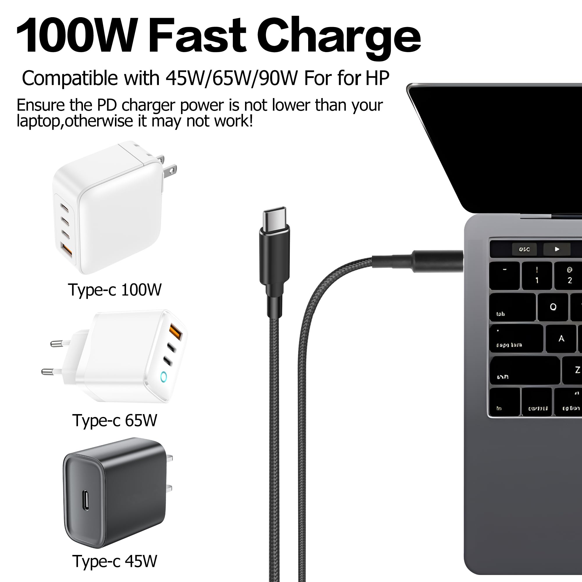 Tipo C USB-C Femmina a DC 7.4x5.0mm Cavo di Carica PD di Tipo C USB-C Femmina a DC 7.4x5.0mm Cavo di Carica PD di