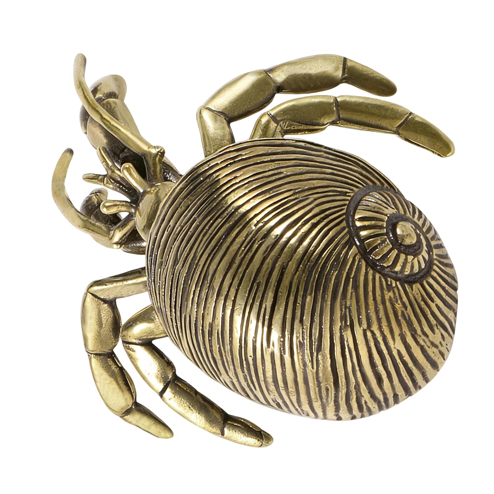 ZEPFJHE Hermit Crabs Figurines Decors Brass Animal Statue Decorative Objects Table Centerpiece Decors for Living Room,Bookshelf Table Centerpiece Decorations