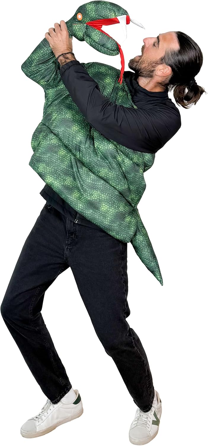 EraSpooky Adult Snake Wrap Costume Green - Image 2