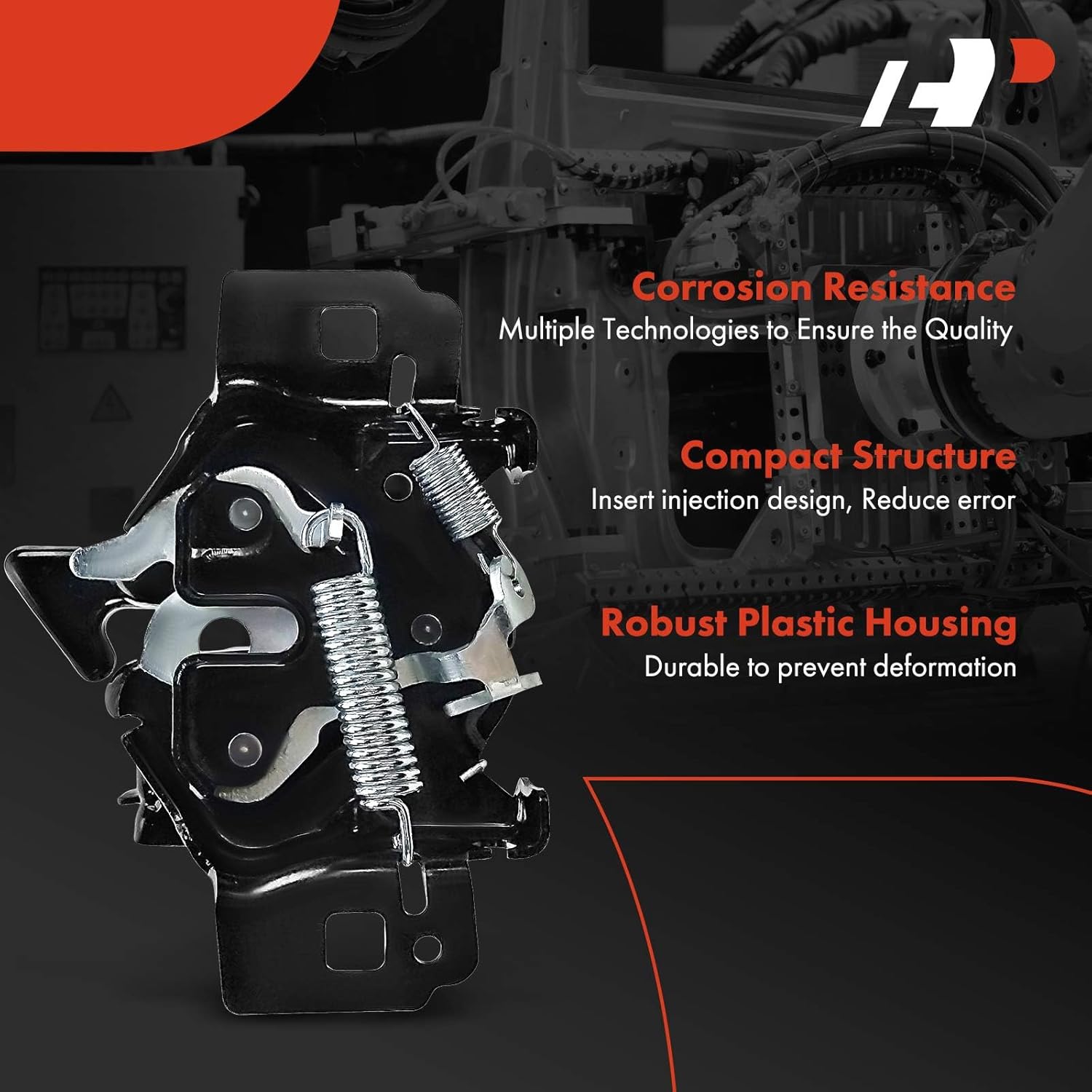 A-Premium Hood Latch Lock Compatible with Ford F-250 Super Duty/F-350 Super Duty/F-450 Super Duty/F-550 Super Duty 2011-2016, Front Hood Lock Engine Bonnet Latch Assembly