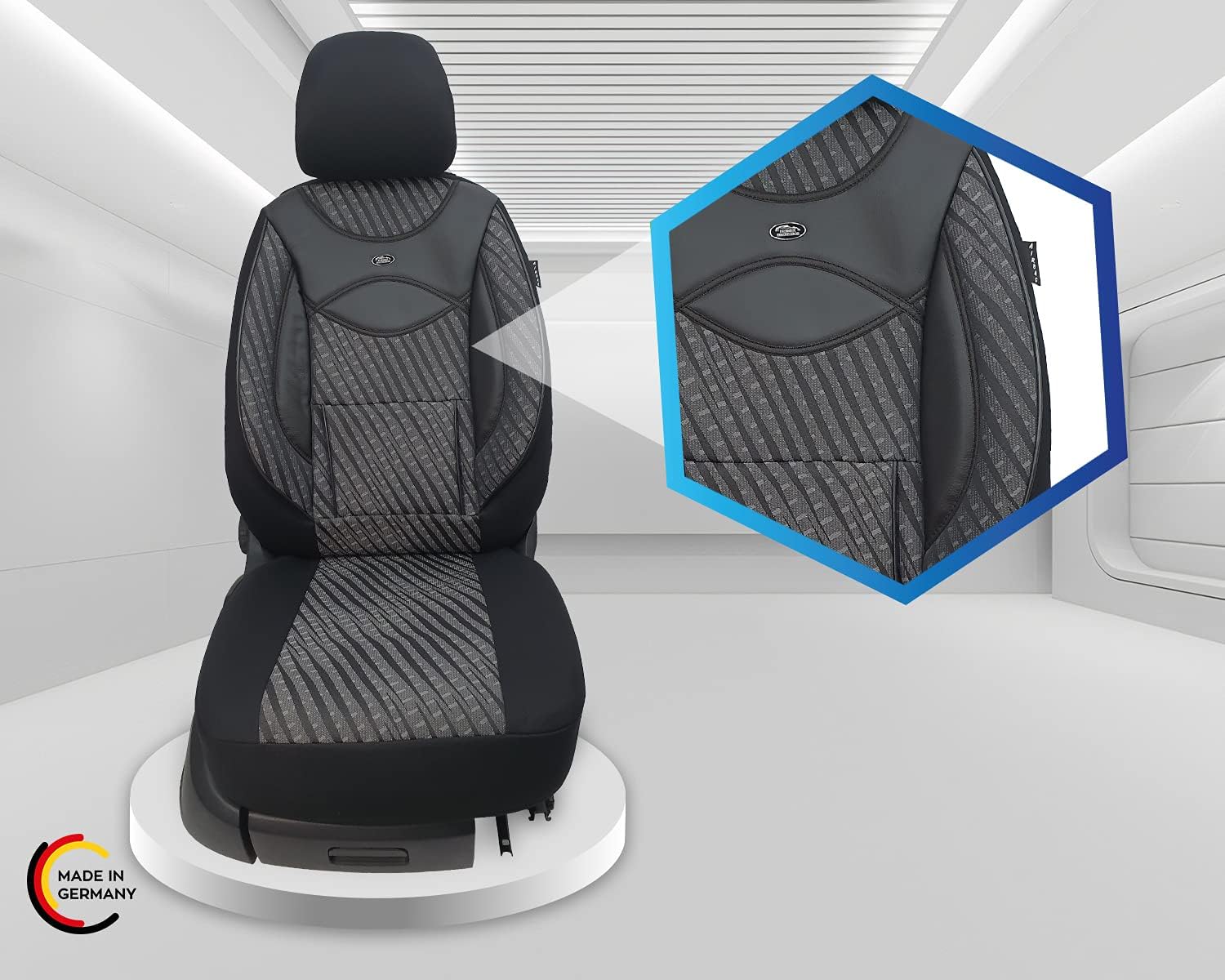 BREMER SITZBEZÜGE Seat Covers Compatible with Fiat Ducato 250 Driver & Passenger from Year of Manufacture 2006 Colour Number: 115