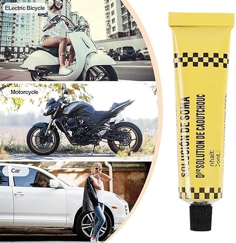 Miniatura 9 de Jkapagzy Herramienta de reparación de neumáticos de coche 0.7 fl oz, herramienta de reparación de pinchazos, parche frío, solución de goma,